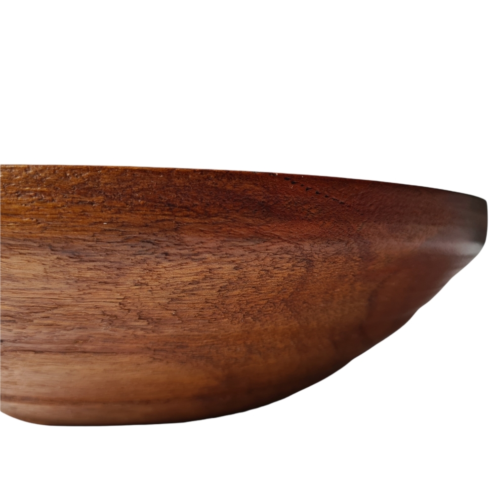 Rustic Solid Timber Wooden Decorative Bowl Dia 26.5cm Height 7.5cm Homewares - Picture 7 of 12
